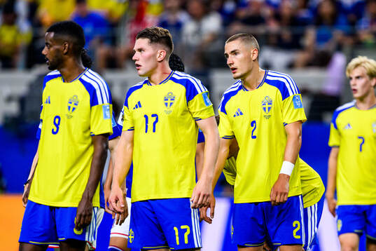 Alexander Isak, Viktor Gyökeres and Gustaf Lagerbielke of