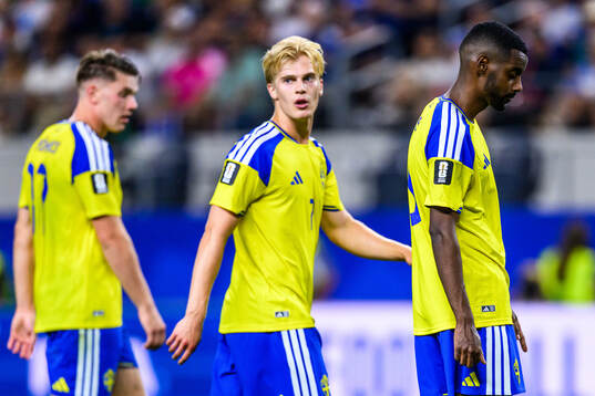 Viktor Gyökeres, Lucas Bergvall and Alexander Isak of