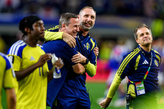 Assistant coach Andreas Georgson of Sweden