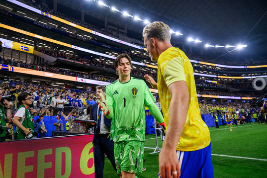 Goalkeeper Jacob Widell Zetterström of Sweden