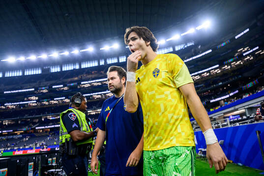 Goalkeeper Jacob Widell Zetterström of Sweden