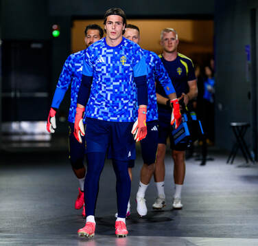 Goalkeeper Jacob Widell Zetterström of Sweden