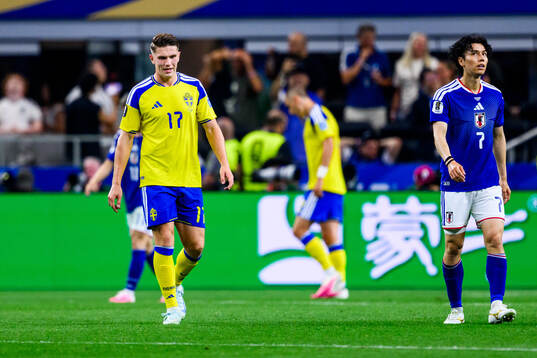 Viktor Gyökeres of Sweden looks dejected