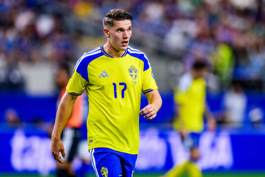 Viktor Gyökeres of Sweden looks dejected