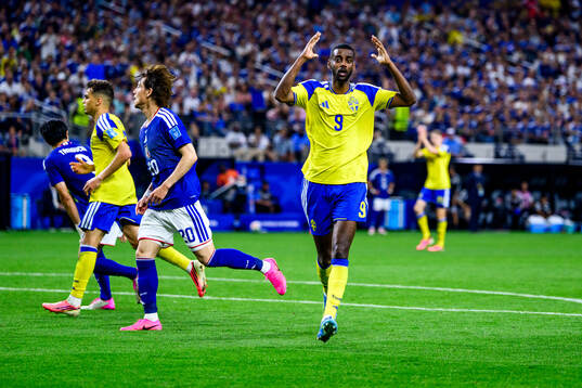 Alexander Isak of Sweden looks dejected
