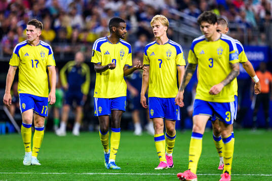 Viktor Gyökeres, Alexander Isak and Lucas Bergvall of