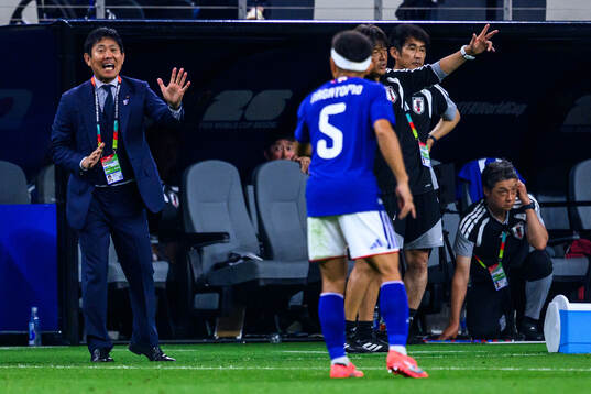 Head coach Hajime Moriyasu of Japan