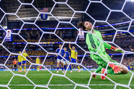 Goalkeeper Jacob Widell Zetterström of Sweden