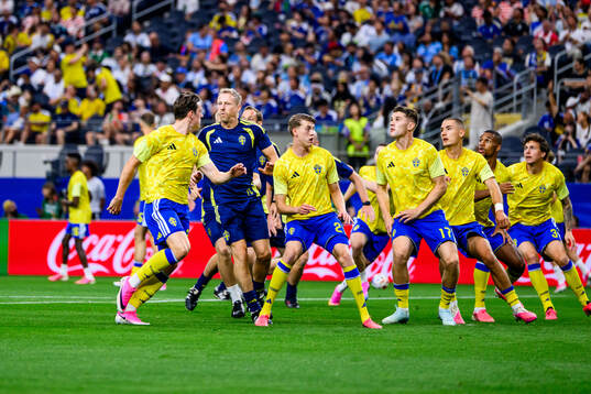Players and coaches of Sweden