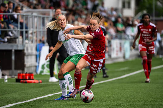 Hammarbys Stina Lennartsson och Piteås Asla Johannesen
