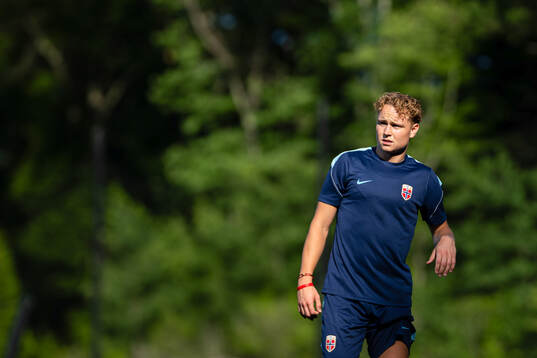 Andreas Schjelderup of the Norwegian national football team