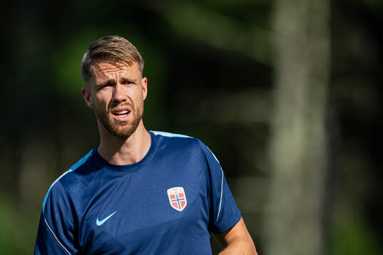 Kristoffer Ajer of the Norwegian national football team at