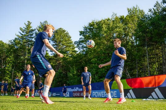 Jens Petter Hauge and Fredrik André Bjørkan of the