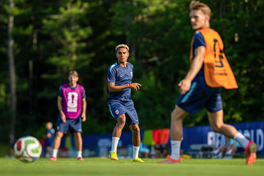 Antonio Nusa of the Norwegian national football team at a
