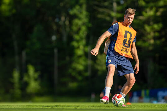 Alexander Sørloth of the Norwegian national football team