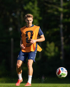 Martin Ødegaard of the Norwegian national football team at