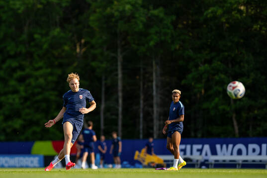 Andreas Schjelderup of the Norwegian national football team