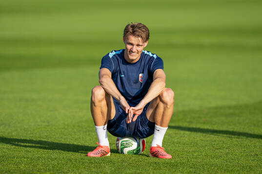 Martin Ødegaard of the Norwegian national football team at