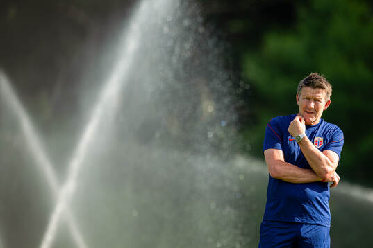 Bård Wiggen of the Norwegian national football team at a