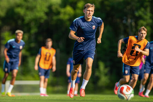 Marcus Holmgren Pedersen of the Norwegian national football