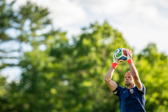 Goalkeeper Ørjan Håskjold Nyland of the Norwegian
