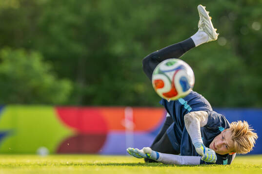 Goalkeeper Sander Tangvik of the Norwegian national
