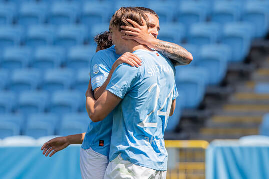Malmö FFs Oscar Sjöstrand jublar