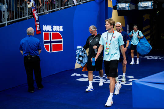 Kristian Thorstvedt of Norway arrives