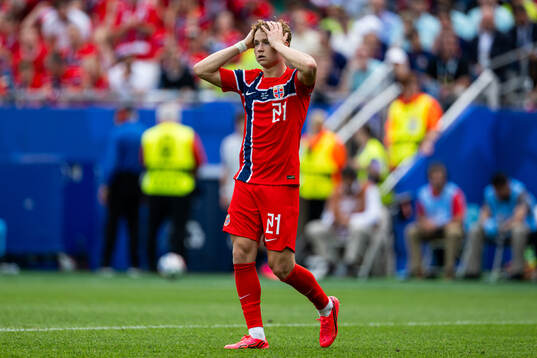 Andreas Schjelderup of Norway looks dejected