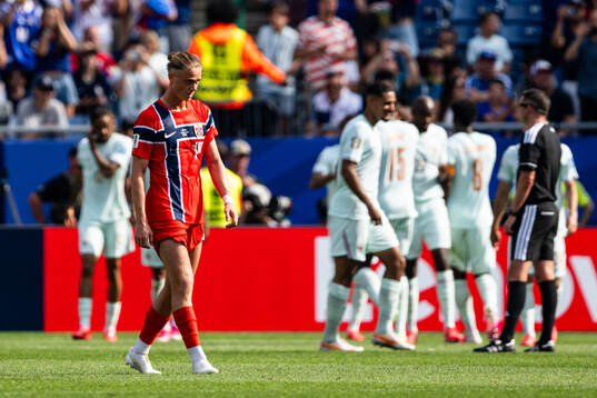 Thelo Aasgaard of Norway looks dejected