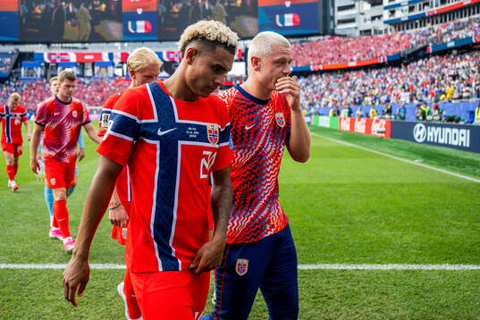 Antonio Nusa and Julian Ryerson of Norway