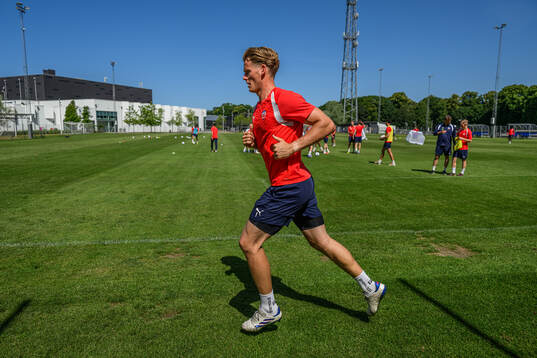 Målvakt Johan Brattberg  en träning med Helsingborg