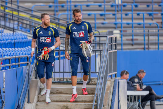 Goalkeeper Viktor Johansson and goalkeeper Kristoffer
