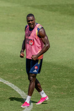 Ken Sema of the Swedish national football team at a