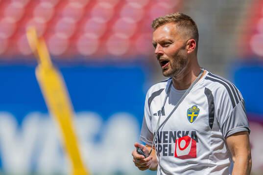 Assistant coach Sebastian Larsson of the Swedish national