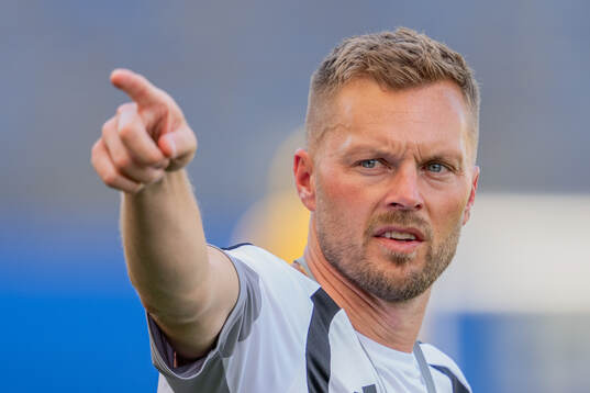 Assistant coach Sebastian Larsson of the Swedish national