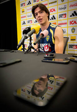 Goalkeeper Jacob Widell Zetterström of the Swedish men's
