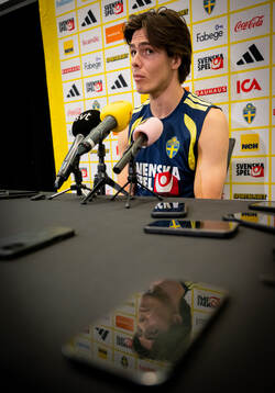 Goalkeeper Jacob Widell Zetterström of the Swedish men's