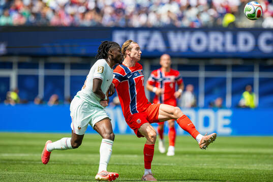 Manu Kone of France and Kristian Thorstvedt of Norway