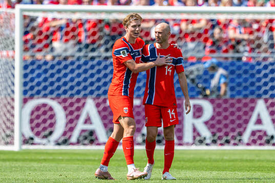 Kristian Thorstvedt and Fredrik Aursnes of Norway looks