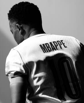 Kylian Mbappe of France at half-time