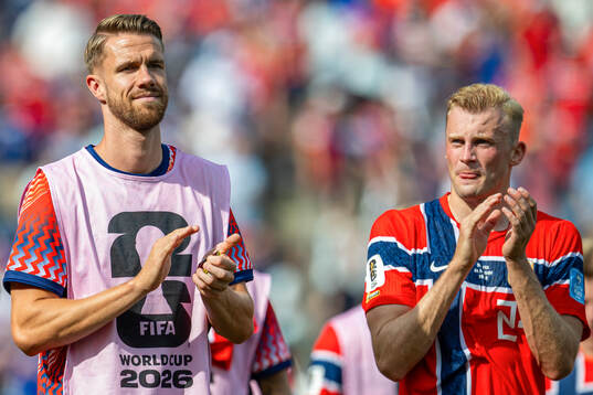Kristoffer Ajer and Sondre Langås of Norway
