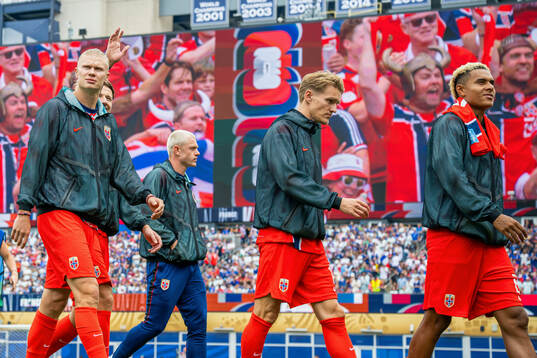 Erling Braut Haaland, Julian Ryerson, Martin Ødegaard and