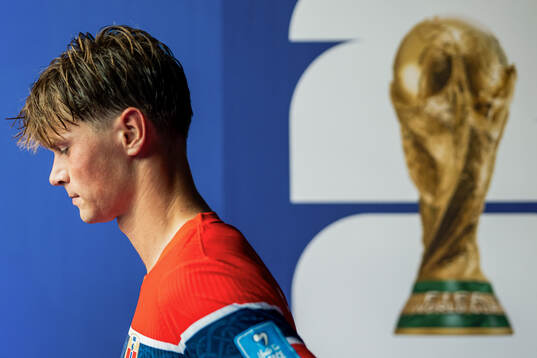Henrik Falchener of Norway at half-time