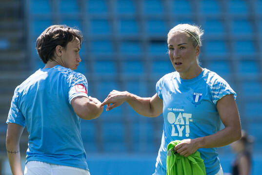Malmö FFs Miljana Ivanovic och Mia Persson