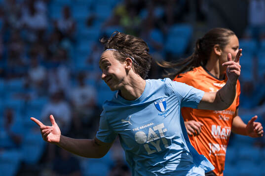 Malmö FFs Miljana Ivanovic jublar