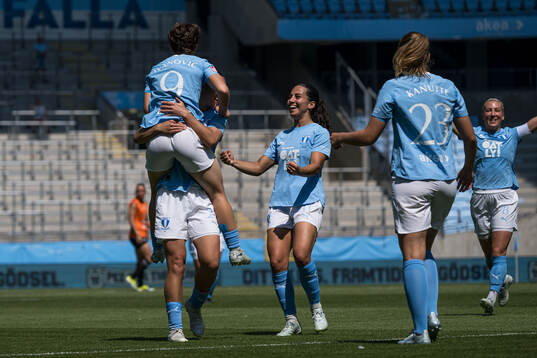 Malmö FFs Miljana Ivanovic jublar