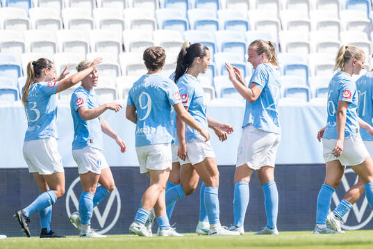 Malmö FFs Sara Kanutte Sørensen Fornes jublar
