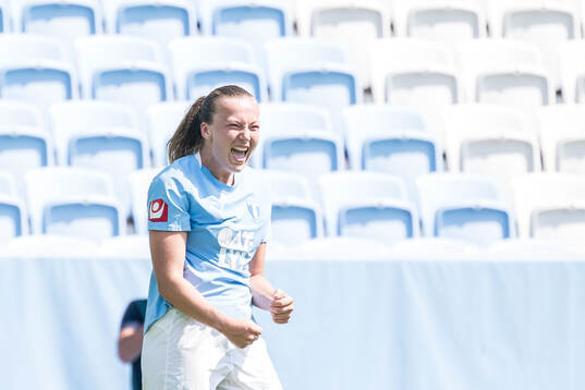 Malmö FFs Sara Kanutte Sørensen Fornes jublar