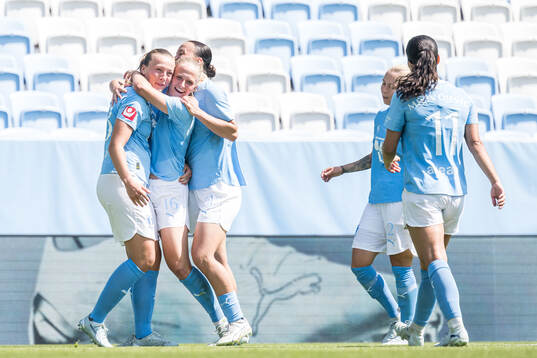 Malmö FFs Sara Kanutte Sørensen Fornes, Tuva Skoog och
